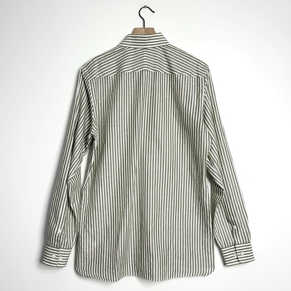 GIEVES & HAWKES Cotton Linen Striped Shirt - Picture 5 of 8